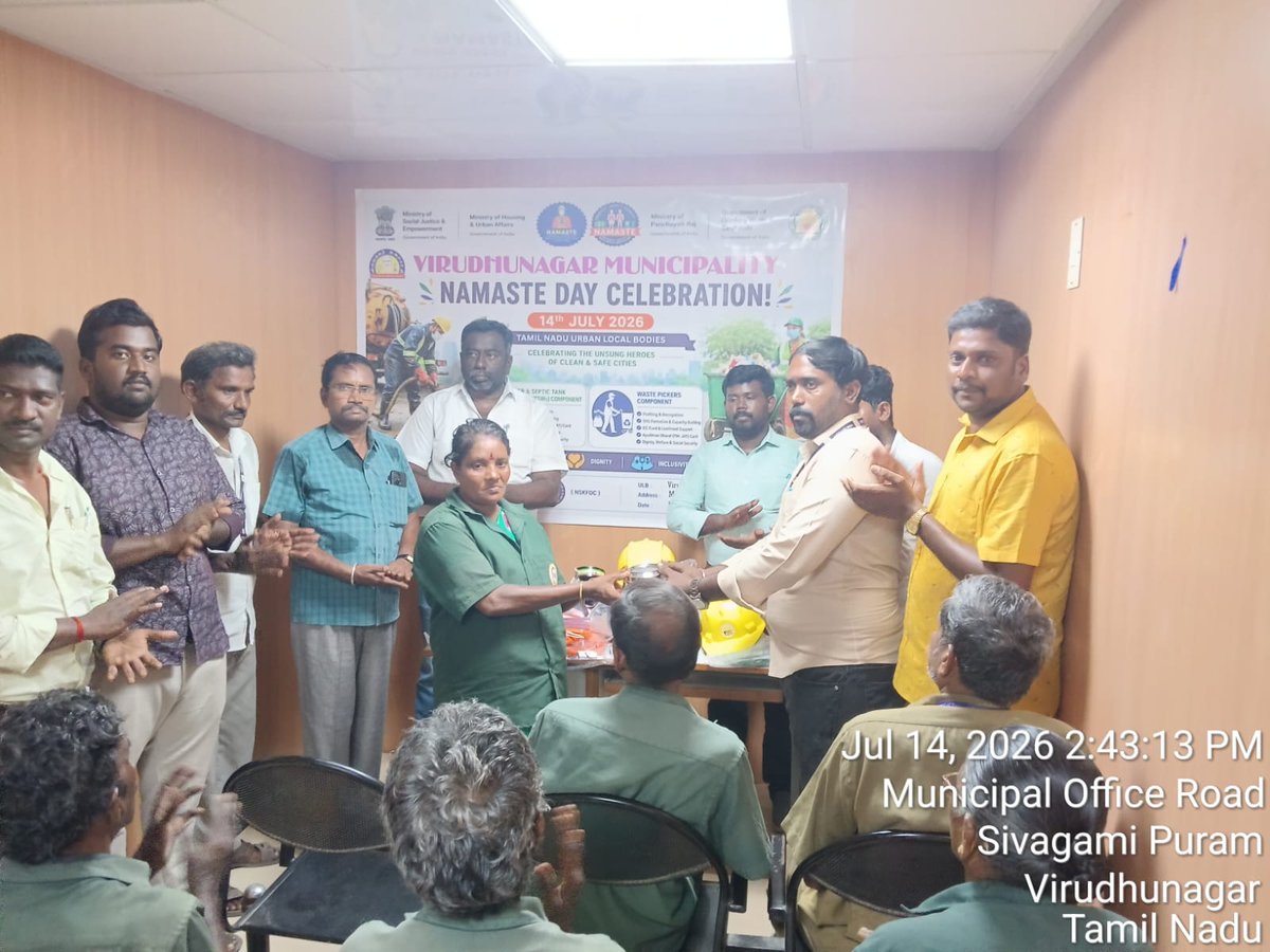 virudhunagarmpl's tweet photo. #SafaiApnaoBimaariBhagao #BeCleanBeHealthy #SwachhBharat #MAWSTamilnadu
@CMOTamilnadu
@GSBediIAS
@MoHUA_India
@SwachhBharatGov
@MawsTamilNadu
@SbmRdmaNellai https://t.co/9OCiGQ28pM
