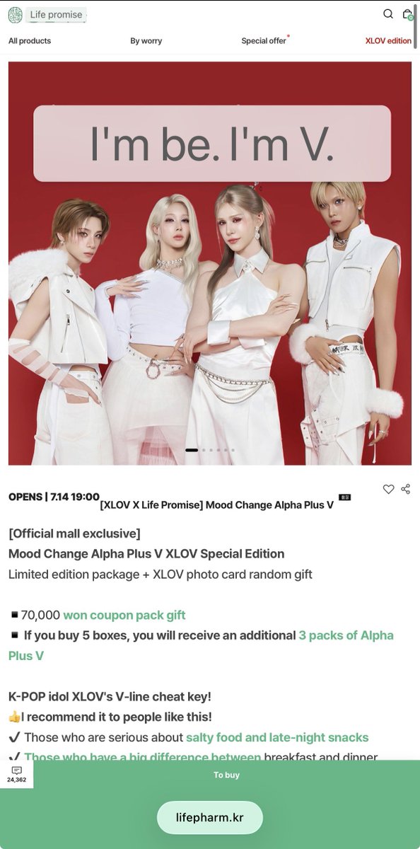 sst_blingbling's tweet photo. 🔁 @lifepharm_kr Tonight at 7️⃣ PM! (KST)
♥️ XLOV × Lifepharm ♥️
Mood Change Alpha Plus V Special Edition will be revealed!
🔗 https://t.co/WVyCXcPN4H
The limited-edition photocard will not be restocked. (We’re serious.)
#Lifepharm #XLOV https://t.co/fHO3UsCxa6