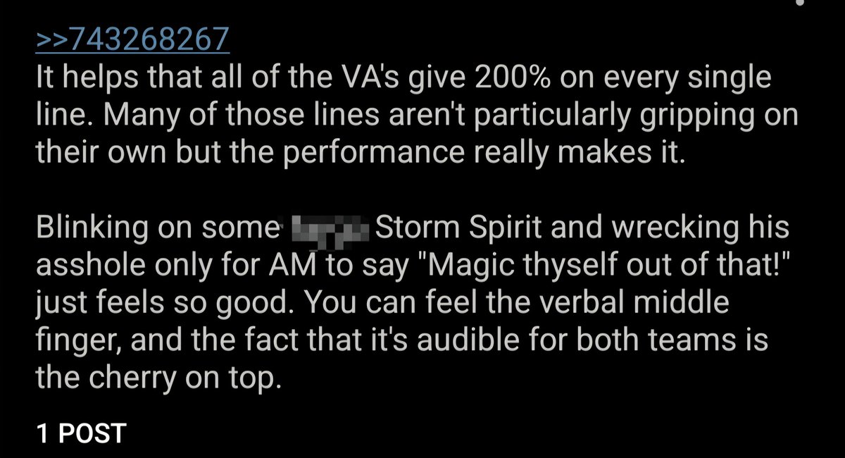 schwuerger's tweet photo. @realMax0r This take I found on /v/ describing why this is 100% kino https://t.co/R00Is8YnIu