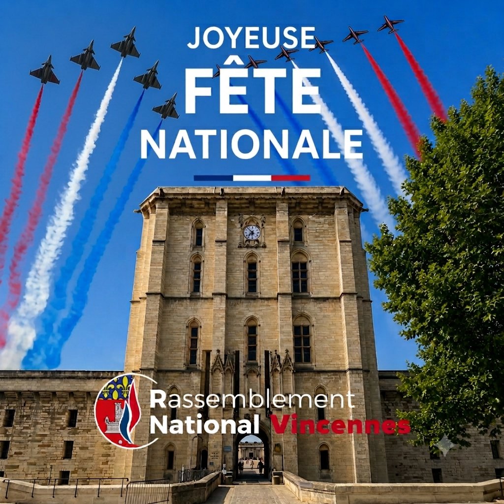 rn_vincennes's tweet photo. Une Nation, c'est un peuple uni par une histoire, des valeurs et un destin commun. Sa liberté et sa souveraineté reposent aussi sur des armées fortes, capables de protéger les Français et de défendre notre indépendance.

Bonne Fête nationale !

Vive la France ! 🇫🇷 https://t.co/4iVTsOzbSb