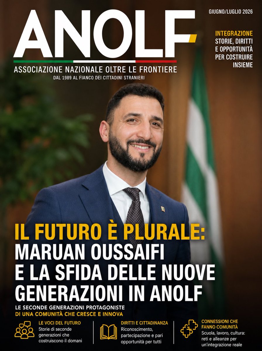 AnolfNazionale's tweet photo. Il futuro è plurale: Maruan Oussafi, Vicepresidente ANOLF, racconta l'Italia delle nuove generazioni. "Non siamo ospiti, ma cittadini con un doppio sguardo sul mondo". L’impegno di ANOLF per formare i protagonisti di domani. 🌍🇮🇹 Leggi di più: https://t.co/TmC0VjIO9F https://t.co/EJ19eEVTee
