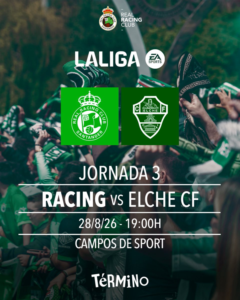 realracingclub's tweet photo. ✅ HORARIOS CONFIRMADOS | Tres primeras jornadas de @LaLiga 

🏡 @VillarrealCF 
🚍 @GetafeCF 
🏡 @elchecf 

#LALIGAEASPORTS https://t.co/G1PynrUjGV