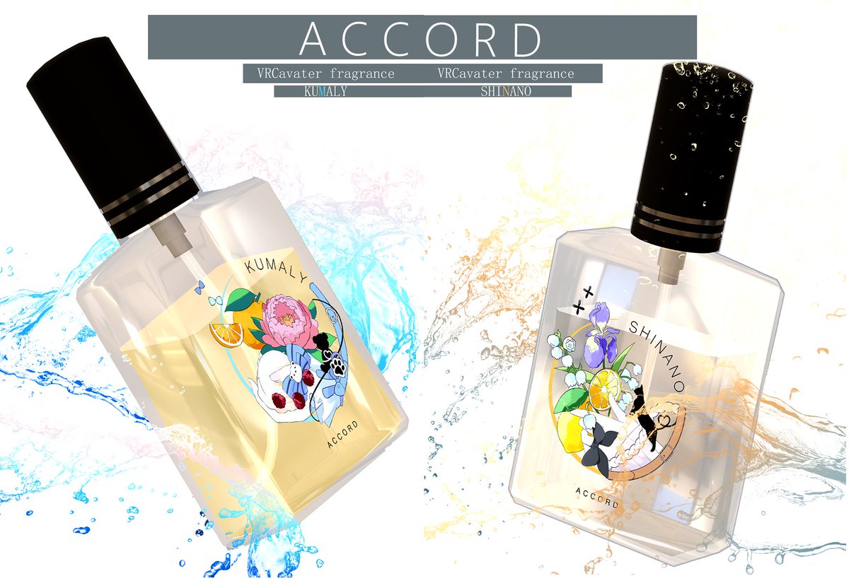 5tanVC's tweet photo. デザインさせていただきましたACCORD様のアバターイメージフレグランス！
第一弾のしなのちゃん・くまりちゃんがいよいよ明日発売です！！！
実際調香されてる材料を描かせていただいてます～🍊🍋ぜひ、リアルでも感覚を！
詳細はACCORD様へー！！
 #fragrance_Accord https://t.co/E8H5artvkw