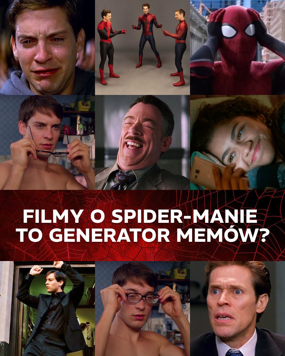 Filmweb's tweet photo. S̶p̶i̶d̶e̶r̶-̶M̶e̶m̶e̶ Spider-Man to superbohater, który na przestrzeni lat dostarczył nam mnóstwo ikonicznych momentów – zarówno tych emocjonujących, jak i takich, które na stałe zapisały się w historii internetowych memów.

Jaki jest Wasz ulubiony mem z filmów o Spider-Manie? 🕷️