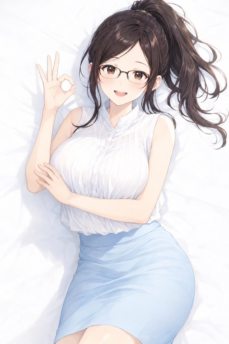 Anime Woman Making OK Sign