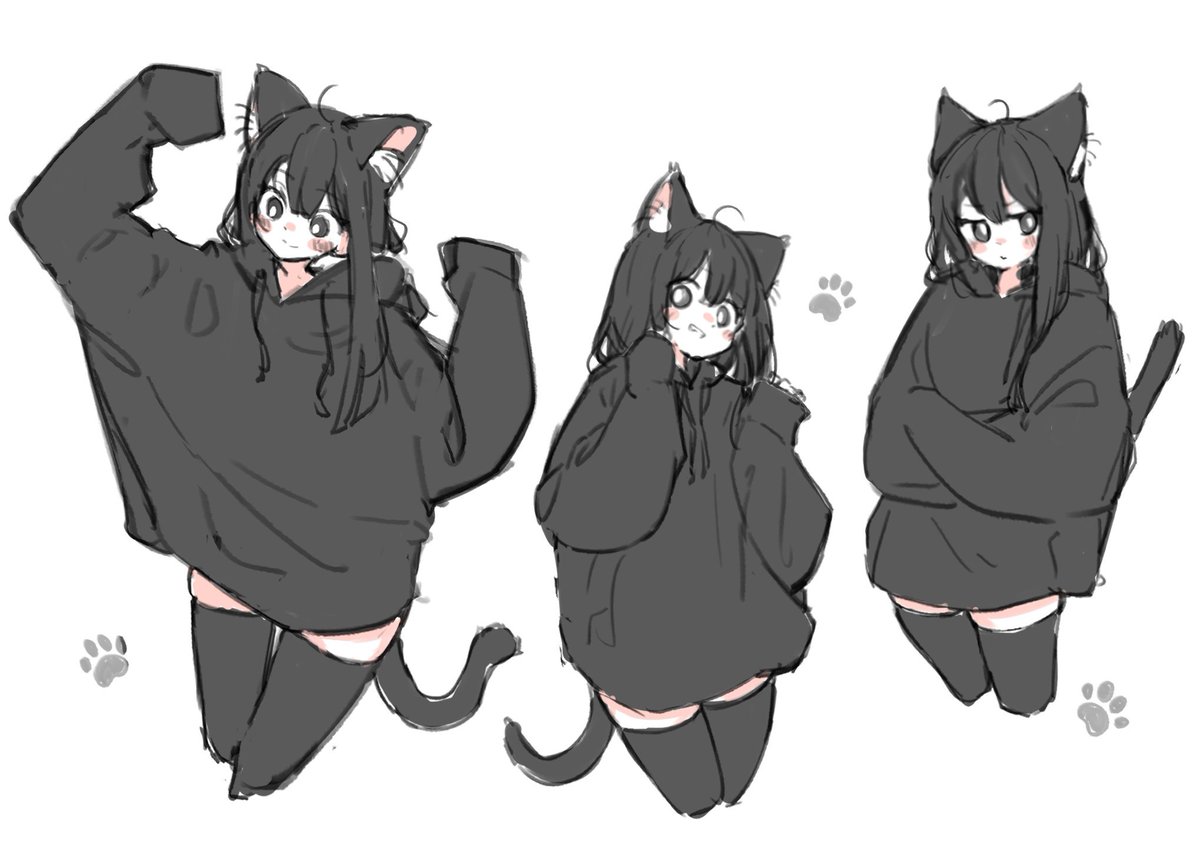 めがてる🐈⬛うちの黒猫、おんなのこ🐾発売中 tweet media
