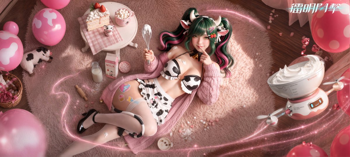 WarpKnights666's tweet photo. 《鐳明閃擊》限定造型＆互動場景
🧁 糖火甜美登場！ 🧁
-
「一直盯著看…… 我會擠得更用力��～」
看著她手中又輕又軟的奶油， 是不是也把你平常的理性，攪得一團糟了呢？
這個夏天，準備好迎接這場讓人無法自拔的「甜度失控」了嗎？ https://t.co/b2isG7Vw95