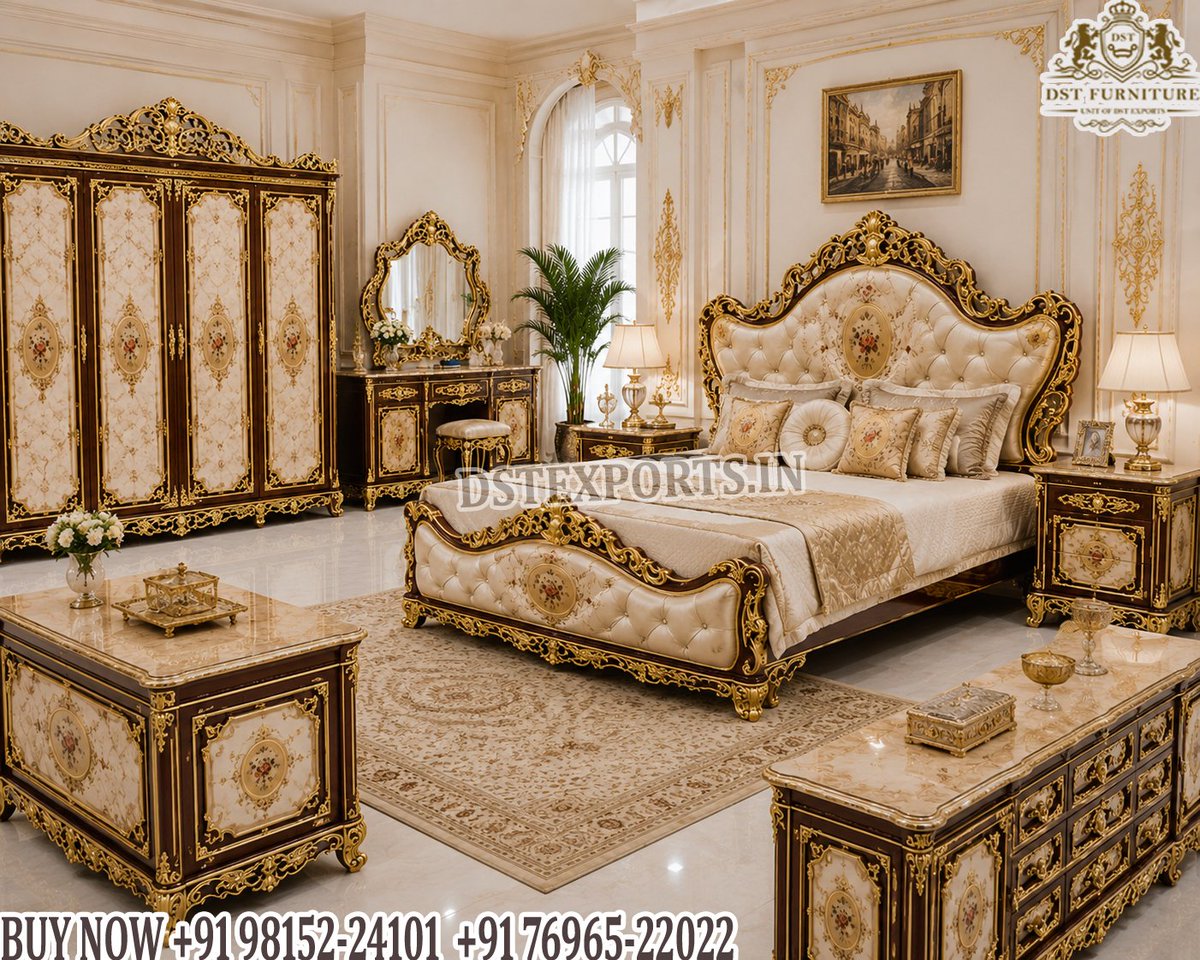 DstFurniture's tweet photo. #Stylish #Wooden #Carved #Rococo #Bedroom #Furniture #Set
#Bed #LuxuryBedroomFurniture #Handcarved #QueenSizebed #bedroomset #royalbeds #bedset #TeakwoodBeds #DressingTable #SideStools #GoldBlackFinishBed #Spain
π±+9186753-33339 βοΈdstexports28@gmail.com https://t.co/9tNHUwYouP https://t.co/BQ01D0SZKR