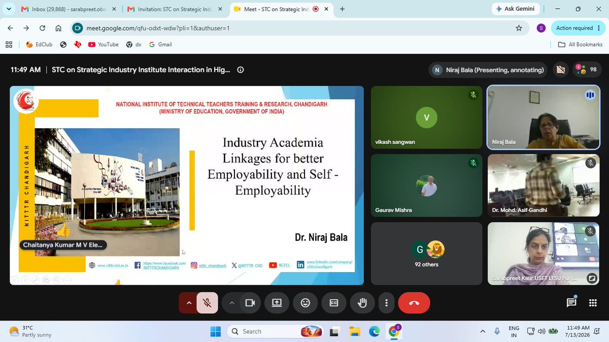 USET144533's tweet photo. The One-Week FDP on "Strategic Industry-Institute Interaction" officially commenced today at University School of Engineering and Technology, Lamrin Tech Skills University Punjab, in collaboration with NITTTR Chandigarh.
#USET #LamrinTechSkillsUniversityPunjab #FDP #NITTTR https://t.co/cSY9ZlwS8S