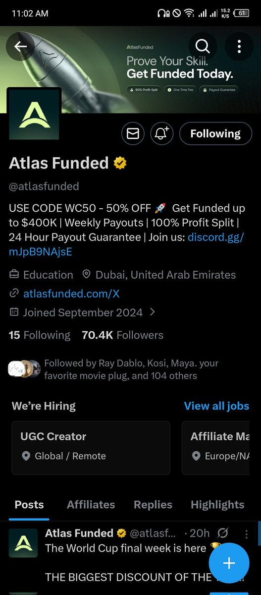 mpire_trx's tweet photo. @princefxgh @atlasfunded @atlas_futures @PipsCabal @dablo_ray @vz_smd @K_Trades33 https://t.co/dfKDx4XCgO