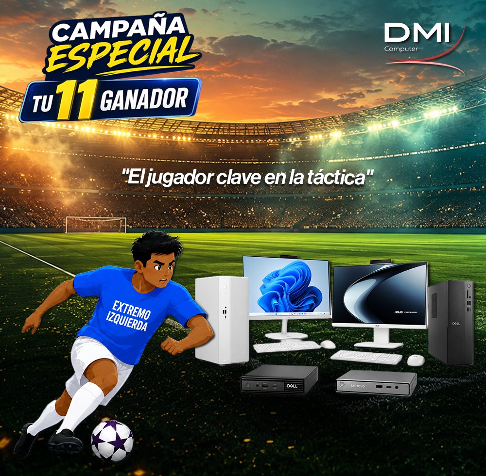 DMI_Computer's tweet photo. ⚡ EXTREMO IZQUIERDA entra en juego.

Lenovo ThinkCentre, Dell Pro Slim/Micro, Asus V500/V400 AIO y HP OmniStudio.

💡 "El jugador clave en la táctica"

Esta noche, España-Francia. Aquí, tu jugada ganadora 👇
https://t.co/TS1OM55AHO

#CanalIT #Mayorista #DMIComputer https://t.co/Pxun68Qpec