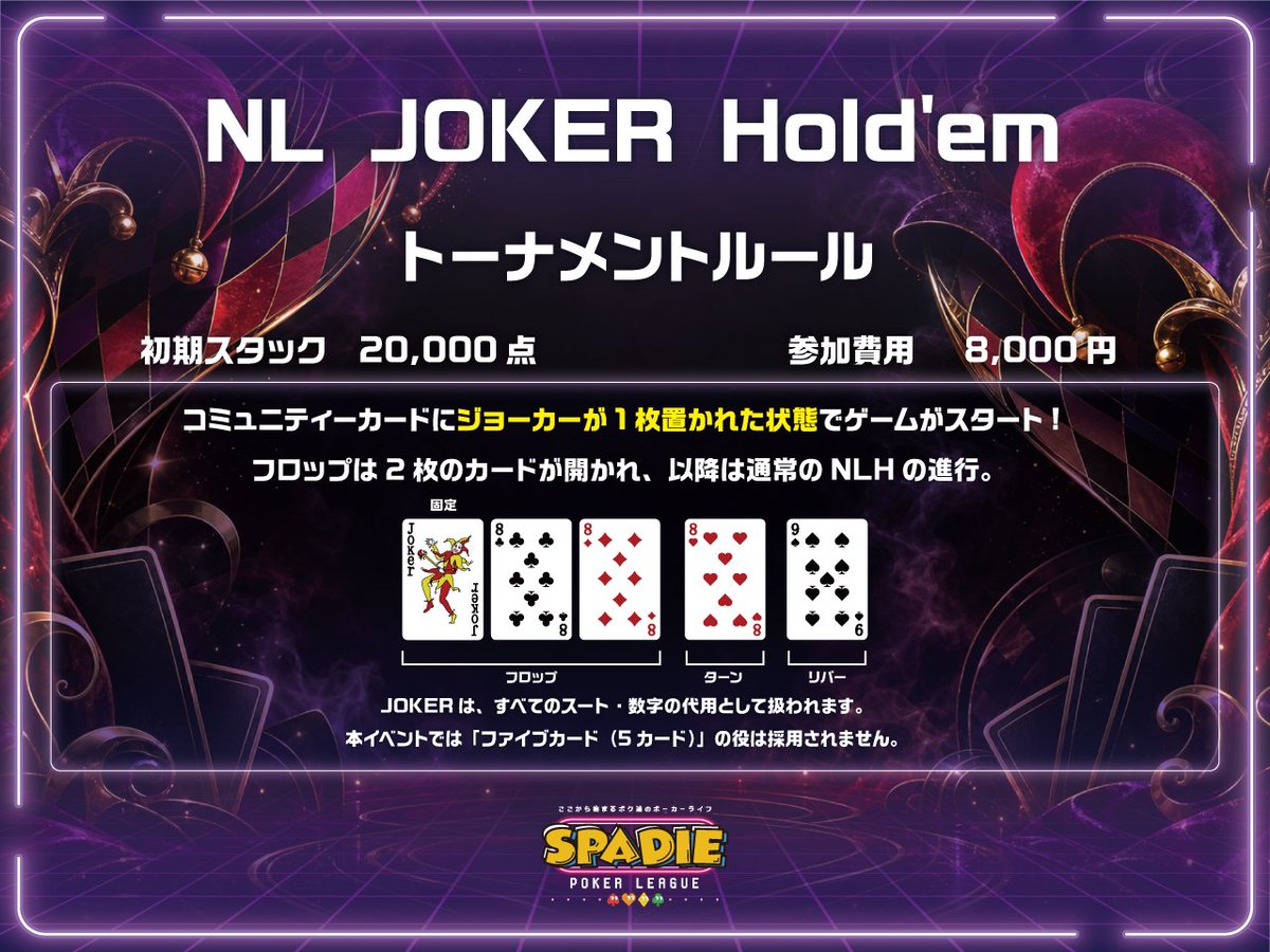 🃏 悪魔は、フロップで踊り続ける。 NL JOKER Hold'em 🃏 NL JOKER