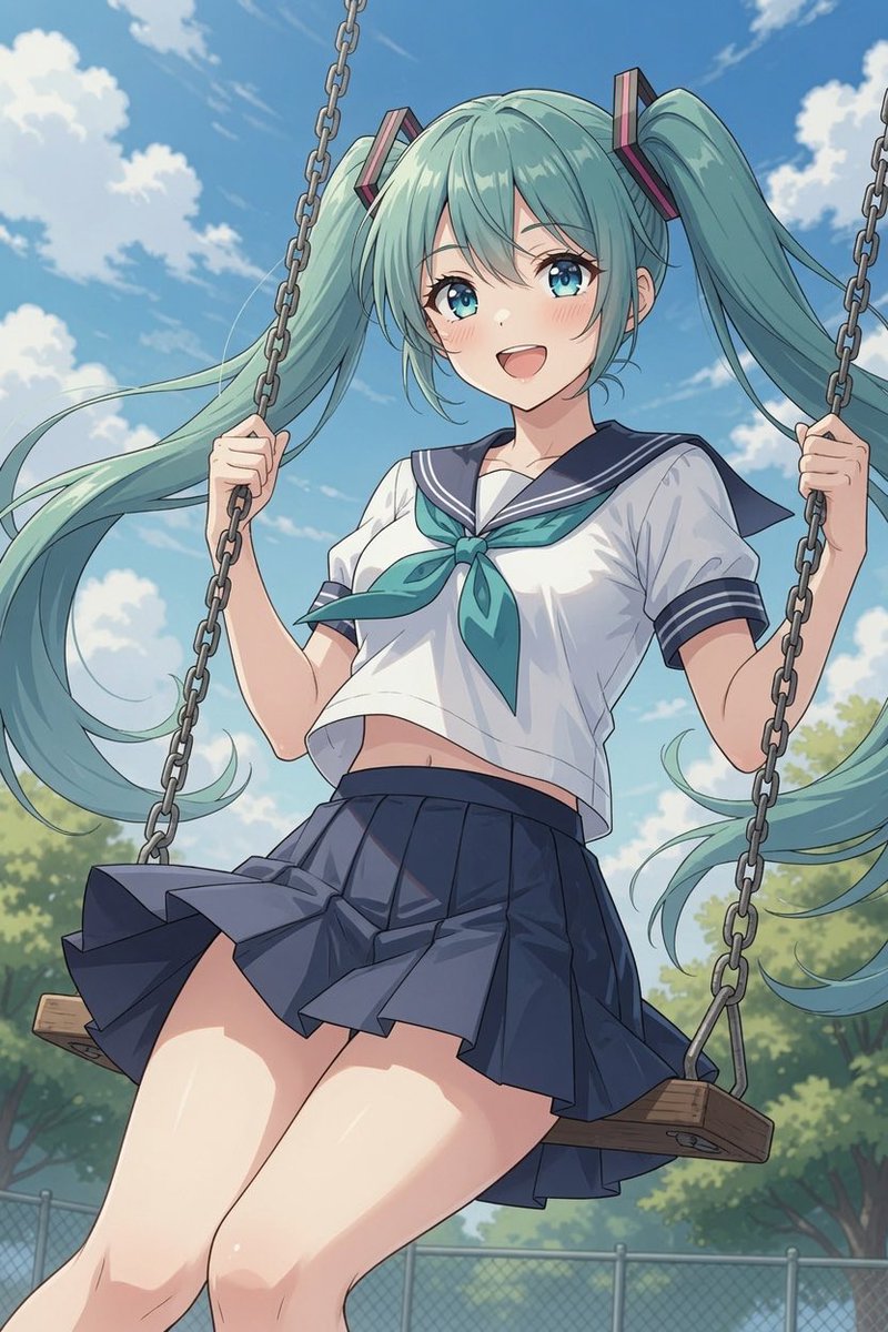 mikurink's tweet photo. Grokで画像作成して動画作ったよ。SFW
#初音ミク #HatsuneMiku #Grok #AIart https://t.co/9j2sEuUPAo