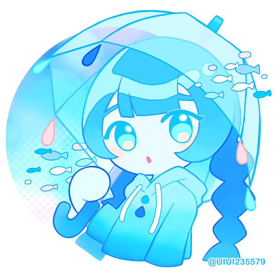 UIUI235579's tweet photo. この子はお天気シリーズの🌧️をモチーフにした子です！
雨ぽっさを出すために至るところに💧が入っていたり、色でも感じられるようにしているのが、ポイントです🤭✨
私の中ではお気に入りの1人です☔️ https://t.co/Gxry9nq1cI