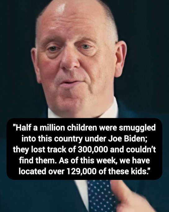 Underboss111's tweet photo. Under Biden, 500k kids were smuggled across the border, and 300k went missing. Trump's border czar Tom Homan just announced they've already located over 129k of them.

#SecureTheBorder #BidenBorderCrisis #FixIt https://t.co/rmtCaErcr9