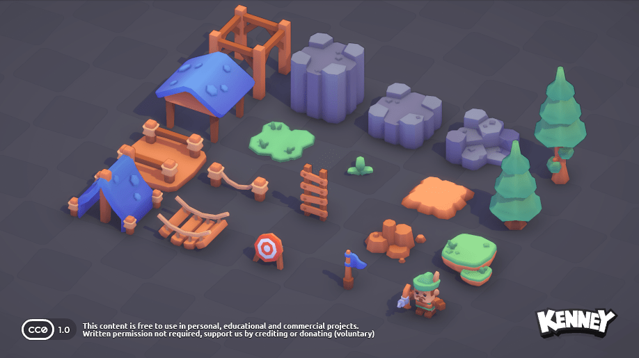 KenneyNL's tweet photo. Mini Forest is now available! 🌲 Perfect for creating forest hideouts or archery training camps!

The 3D models are compatible with all game engines and are free to use for everyone, for anything.

https://t.co/lvTJZRjfB1 https://t.co/D8QmmW9I0V