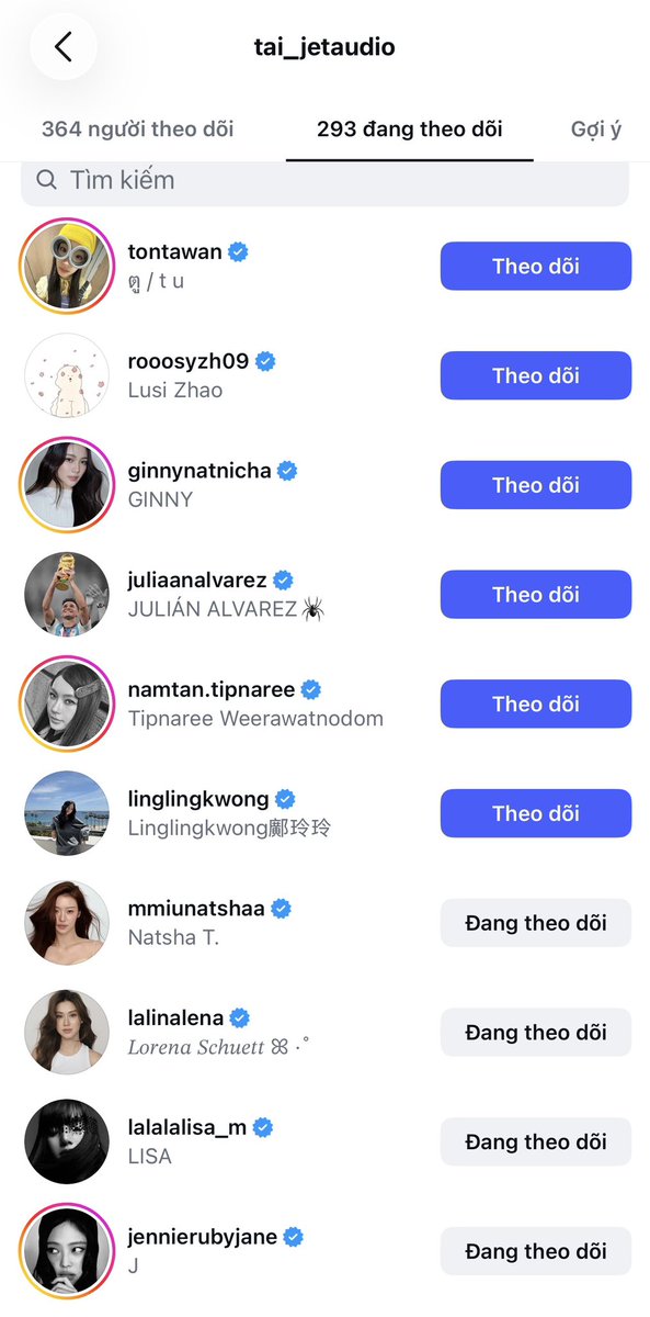 alohalucy_2511's tweet photo. @bububu27_ This account follows all GL accounts and doesn't follow a single account related to LenaMiu other than her main Instagram account. https://t.co/ttztx9oox8