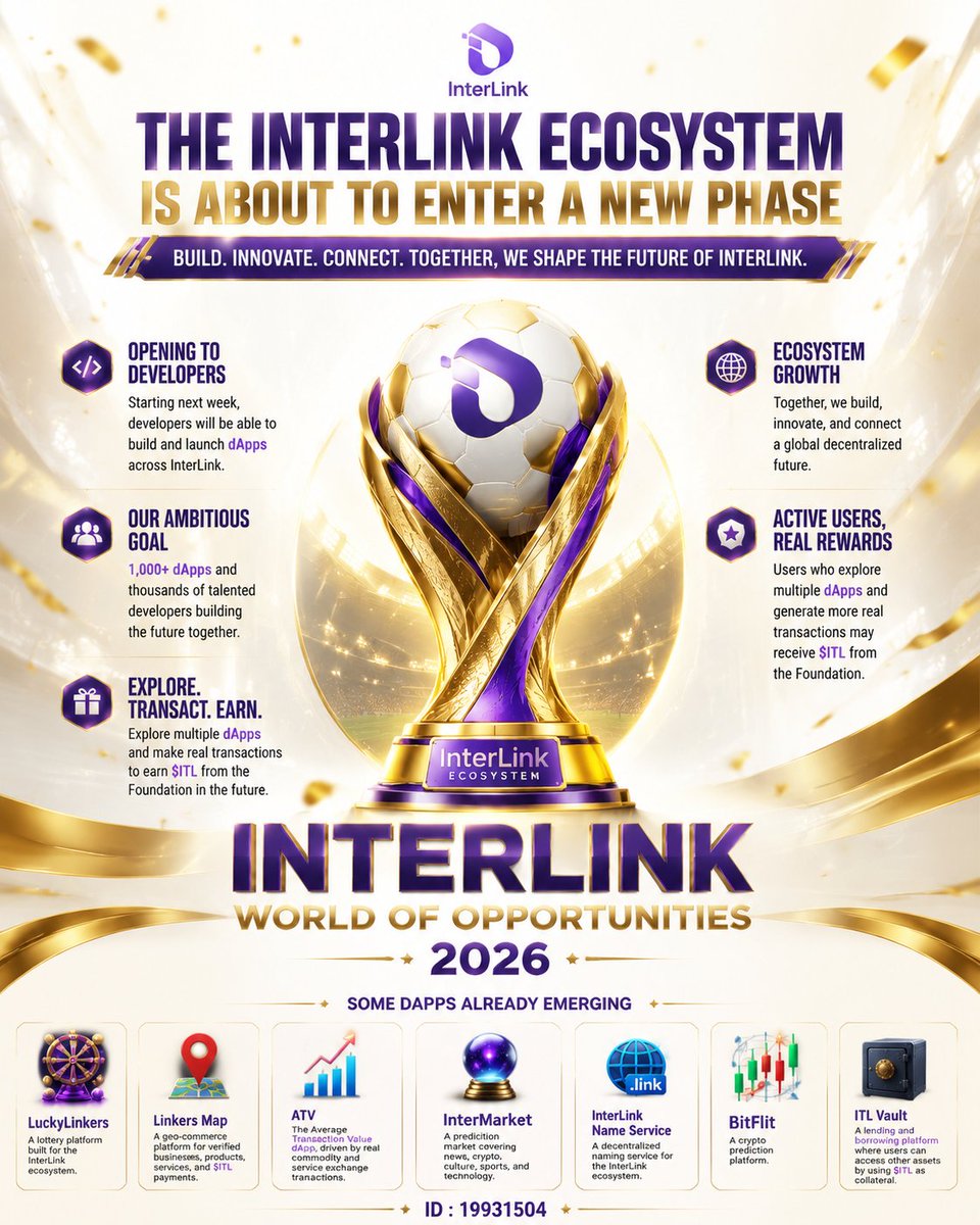 Pascal1504ya's tweet photo. InterLink represents a global vision where innovation, technology, and community come together to build the future.#InterLink #ITLG #ITL #ITLX https://t.co/jQ2itJmTv6