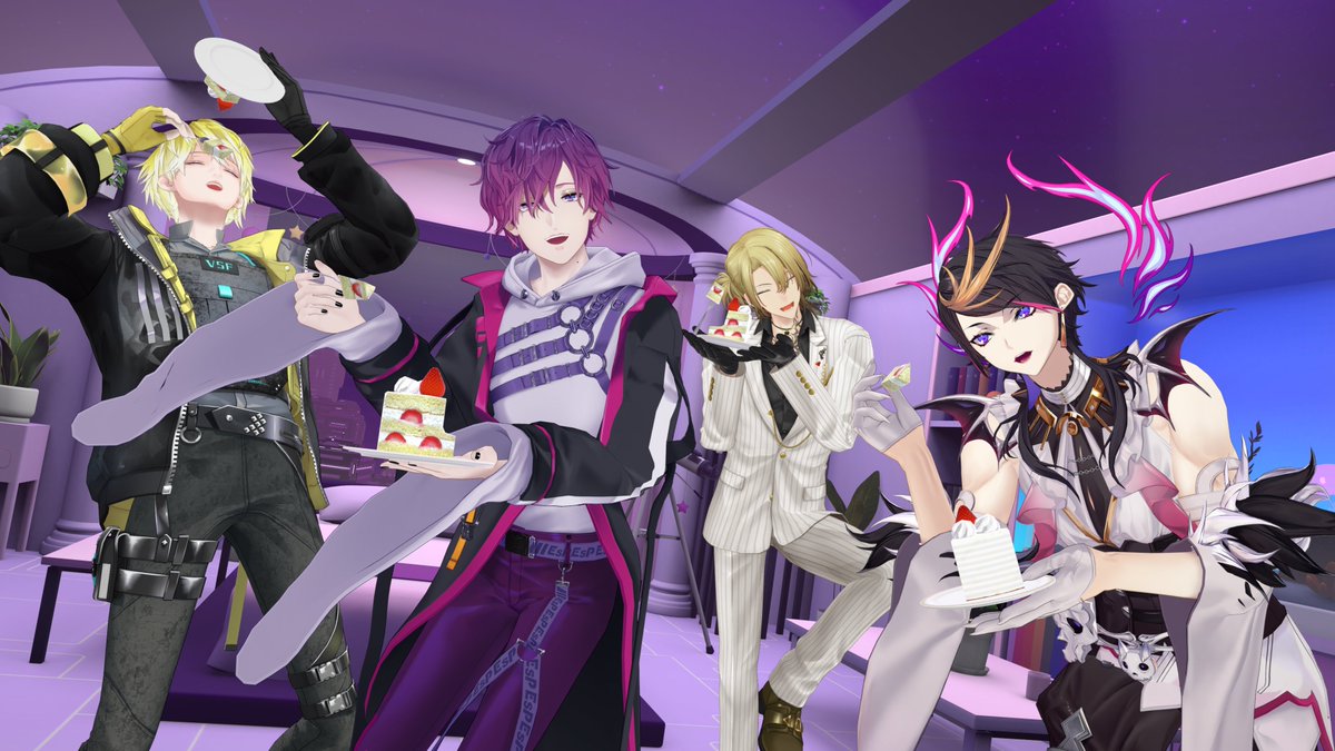 uki_violeta's tweet photo. Thank you for celebrating early with me yesterday (my actual bday is on the 17th)!
And thank you to Sani, Luca &amp; Shu for joining me! 
💜💛💜💛

#TANJOUKI2026 https://t.co/iRSPR8YFzo
