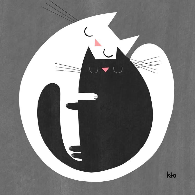 gregcatarino1's tweet photo. Karen Obuhanych 
Yin Yang Cat Hug https://t.co/0fdn66txN4