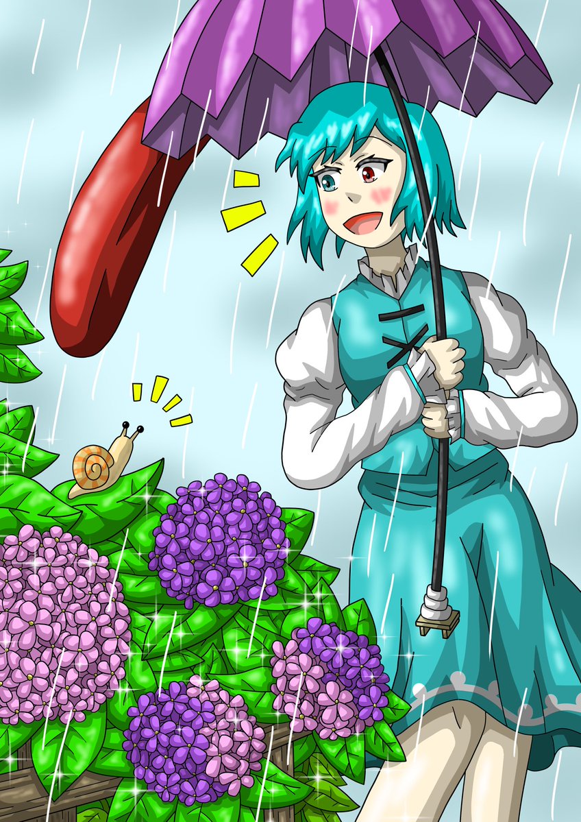 brolist_db's tweet photo. 小傘と梅雨
#東方project
#多々良小傘 https://t.co/EbqxzH8WiE