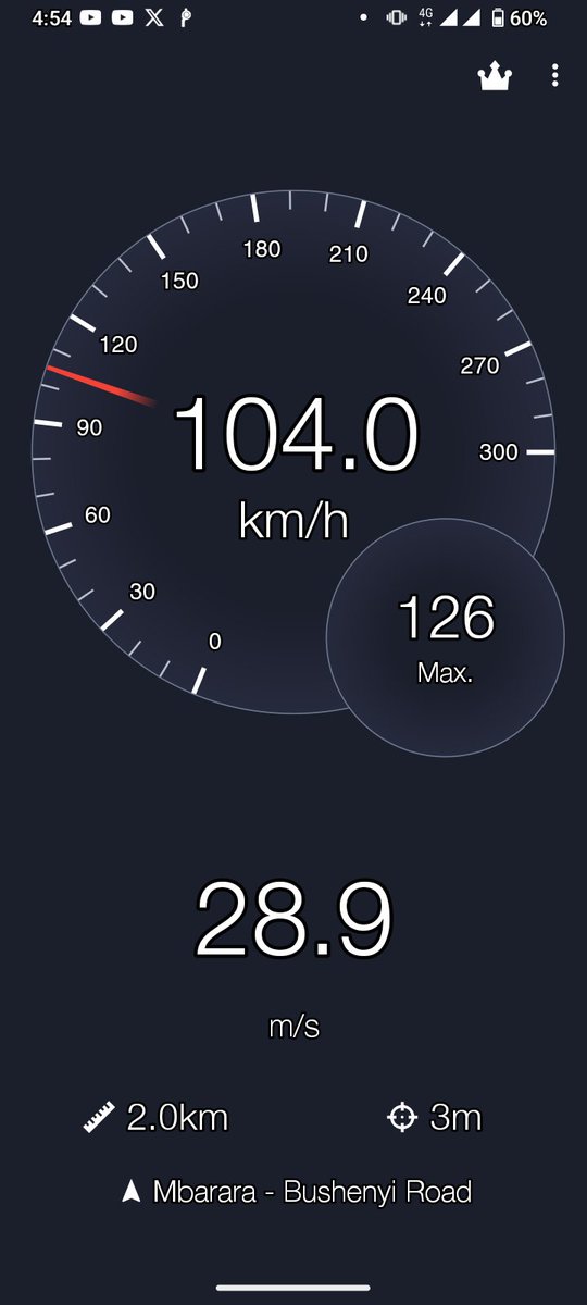 RRickboss's tweet photo. @Akeda4 @M_Kananura I have come to terms that the crashes on Masaka road aren't accidental. Was on a Tausi coach on Sunday and my goodness, have never prayed so hard to reach my destination and get the hell off that bus. At some point this guy hit a max of 126km/hr on a tricky section of the road. https://t.co/NGEZDtfDmn