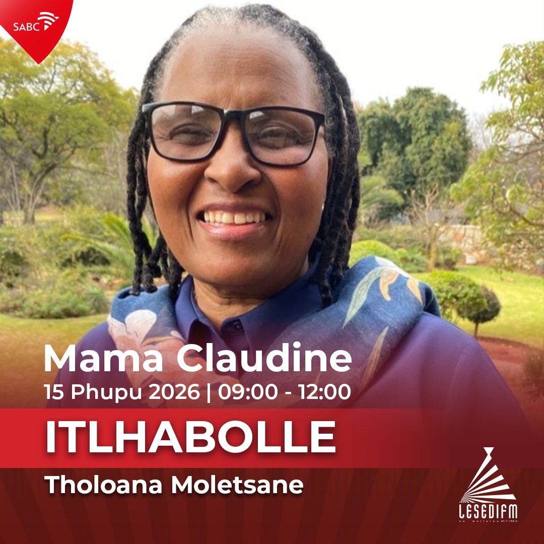 LesediFM's tweet photo. #Itlhabolle le Tholoana Moletsane.

🎤 Re bua le Mama Claudine ho #TsaMalapa

#LesediFM

📞: 086 000 3084
📲: 083 284 0008
🌐: https://t.co/SdWJ7CZQ7i https://t.co/2TYp1djlYL