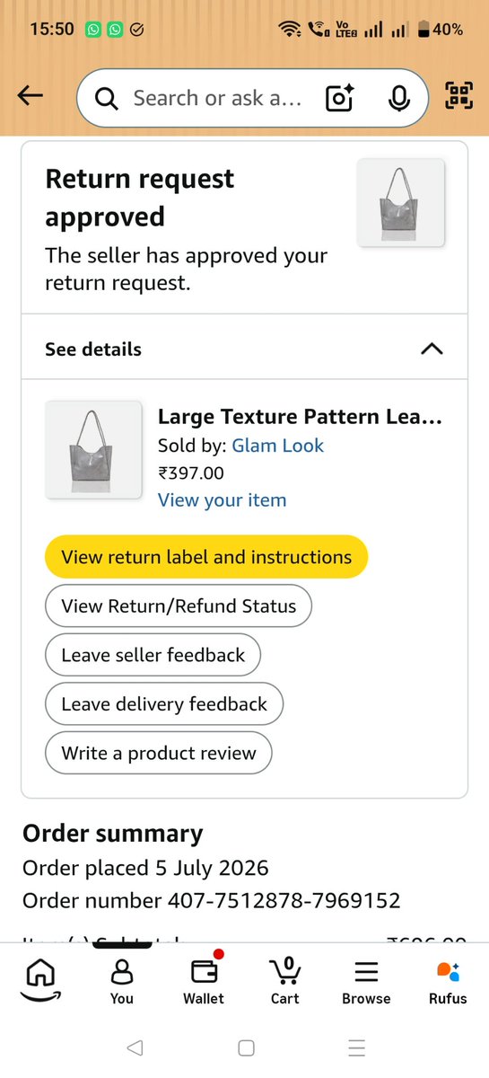 rameet7's tweet photo. @amazon @amazonIN @JeffBezos
Why has my return and refund not been completed yet? What nuisance is this?
Already I am suffering from very long delays for all of my orders, despite being a prime member. Horrible service! https://t.co/Iz3LXIGI38