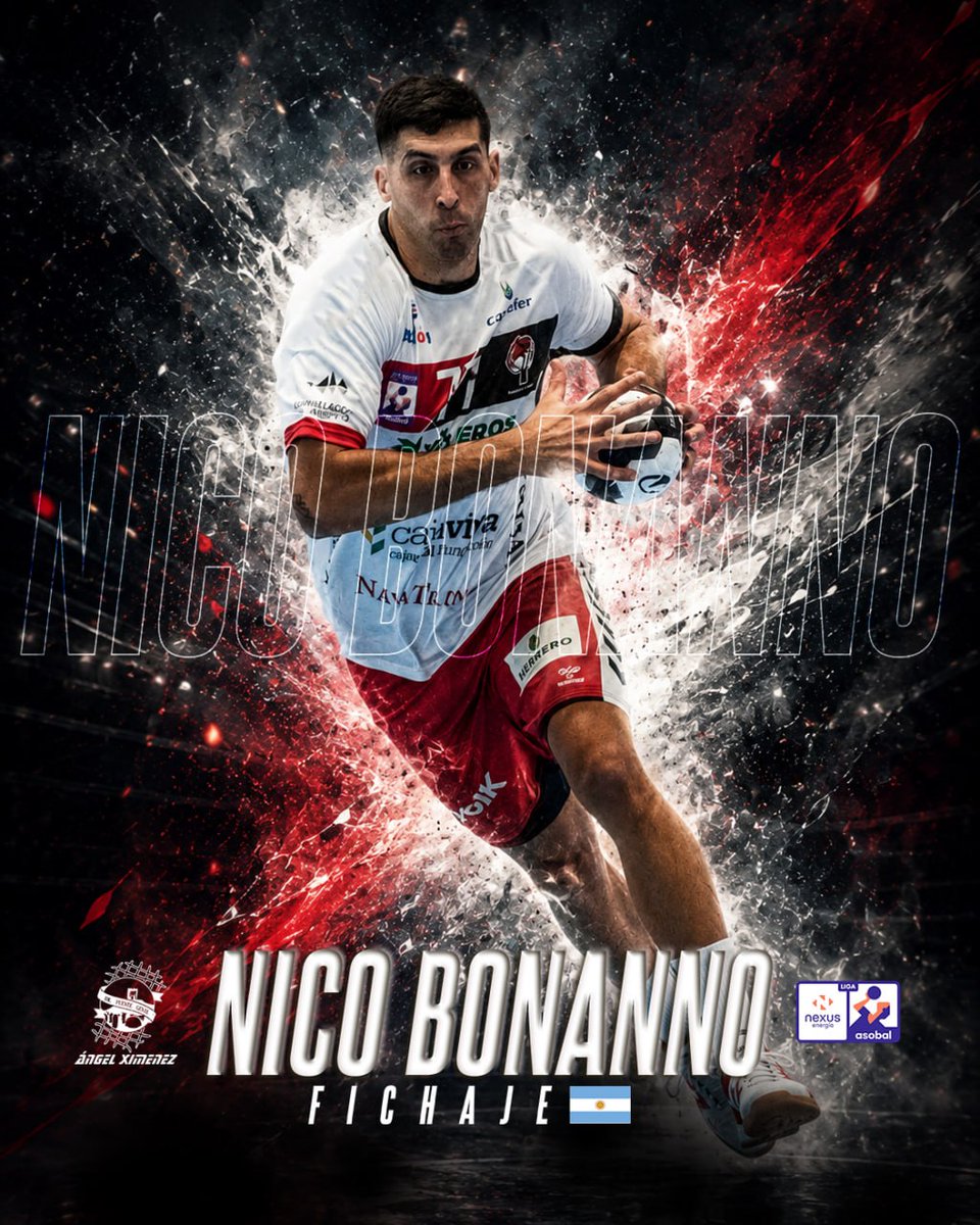 AngelXimenezBM's tweet photo. #OFICIAL 📣 Nico Bonanno ficha por nuestro equipo @ASOBAL 🤾‍♂️

Con una extensa trayectoria en nuestra liga, el lateral izquierdo y especialista defensivo 🇦🇷 aportará experiencia a nuestro proyecto 26/27 🔥

📝 https://t.co/9WVIoqMf0h

¡Bienvenido, Nico! 🙌

#VamosMiGenil #VamosAX https://t.co/WDUYsfp8xl