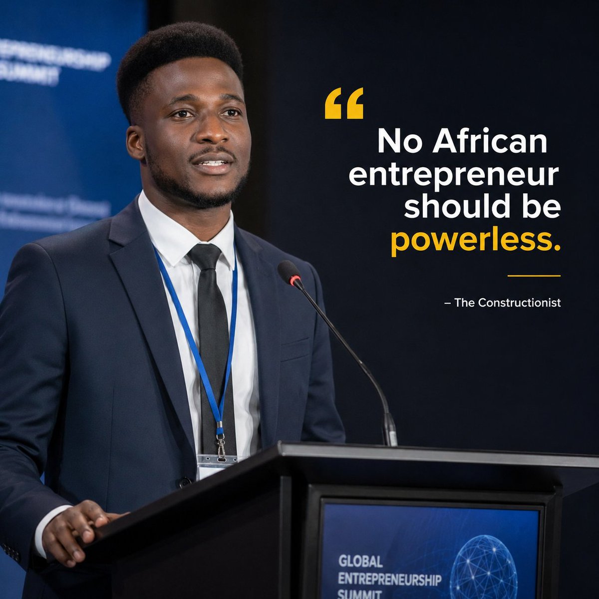 GodsonTheTron's tweet photo. No African entrepreneur should be powerless.

This is the cause of The Constructionist: empowering African entrepreneurs.

Follow The Constructionist.

PS: Made with AI

#TheConstructionist #africanentrepreneurs #newsupdate #powerful https://t.co/0cJwvSGpte