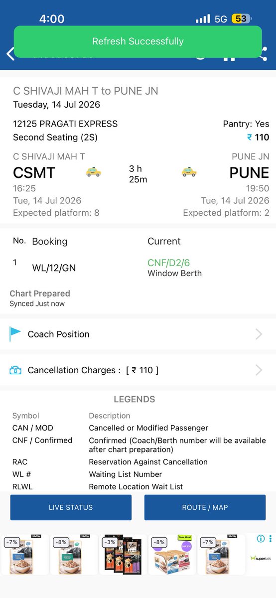 adv_jayy's tweet photo. PNR-8150859736
Trn:12125
Dt:14-07-26

Window Birth? Or aisle seat!

@IRCTCofficial @RailwaySeva @RailMinIndia @AshwiniVaishnaw https://t.co/Pu5lgY93RV