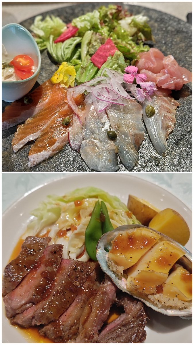HeatBule's tweet photo. 眺めイイ👍
アワビ美味しかった https://t.co/TtcibuY8YO