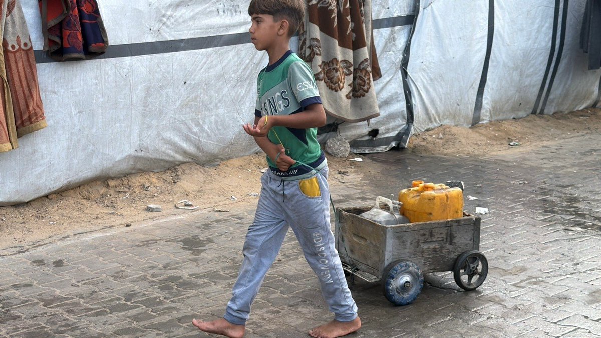 ihhkurdi's tweet photo. 🇵🇸 IHH Aksaray li Xezzeyê li malbatên ku di bin dorpêçê, êrişan û germahiya havînê de dijîn bi tankerên avê, ava vexwarinê belav kir. 

Em ê her tim li gel gelê Xezzeyê bimînin û ji bo sarkirina birînên wan alîkariyên xwe bidomînin. https://t.co/Csxuz3QqiZ