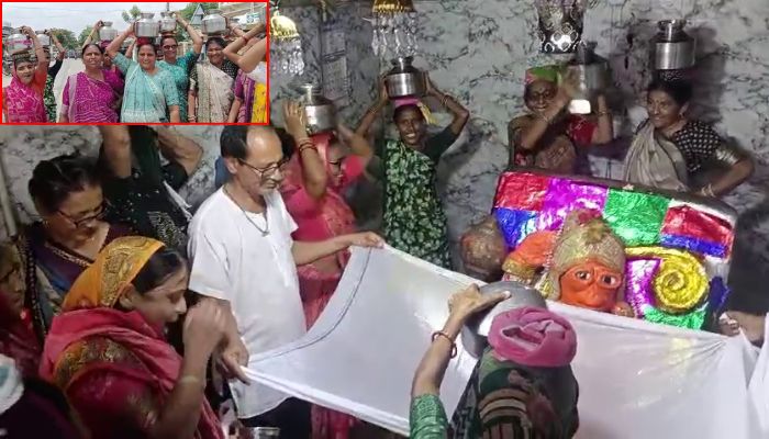 tv13gujarati's tweet photo. અરવલ્લીમાં મેઘરાજાની કૃપા મેળવવા અનોખી આસ્થા: ઈસરી ગામની મહિલાઓએ જળાભિષેક કરી વરસાદ માટે કરી પ્રાર્થના
#AravalliRain #Monsoon2026 #GujaratWeather #IsriVillage #FarmersPraye #RainRitual #SaveCrops
https://t.co/wNRkxC7X5O https://t.co/Y2Hvjhs6n7
