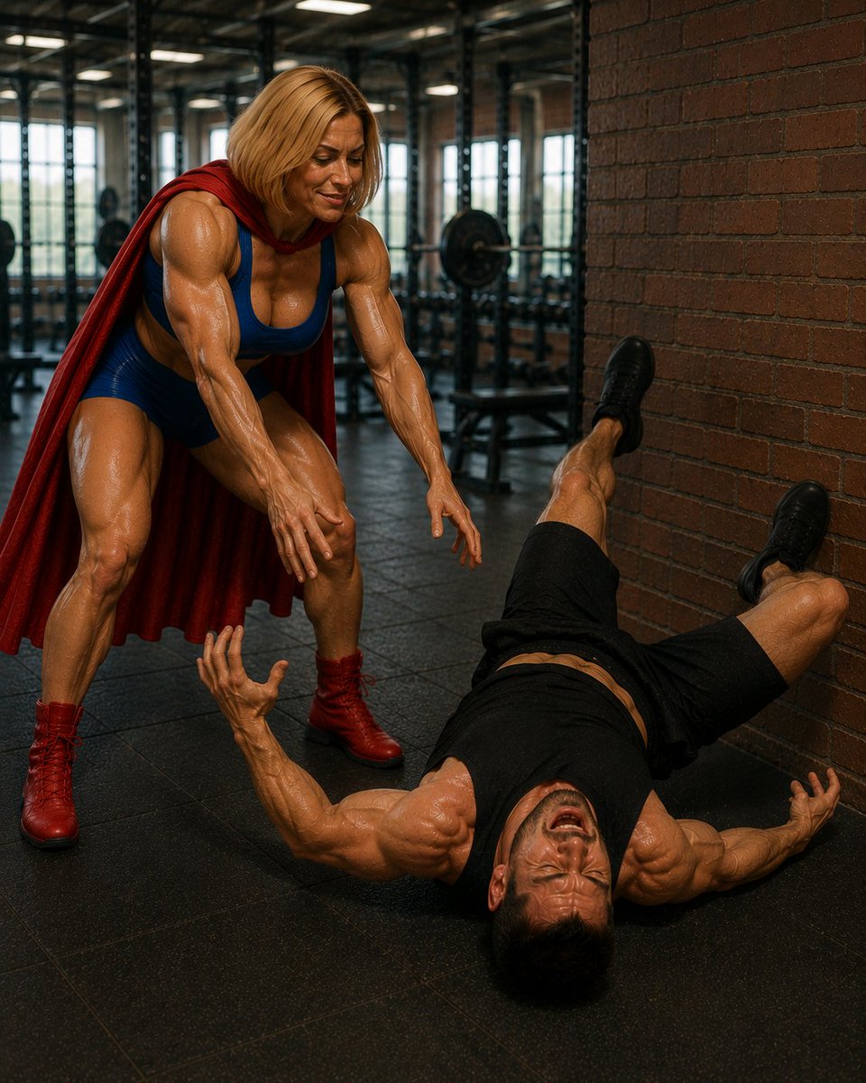 ErikSalvera's tweet photo. @MsMae4u @scissormeplease Valestra starts to destroy Meilin's boyfriend, punching his abs, lifting off the floor,slams him on the gym mat, the man is completely overwhelmed as Valestra bullying him and it's just the start.
#battlesofsexes #gymfight https://t.co/CHTu5xHQtA
