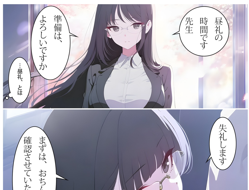 reisetsu_works's tweet photo. 白澄島では、お昼の礼節として先生のお〇〇ち〇を舐めて確認するのは「当たり前」です。

美緒先生が昼礼の時間だと伝え、静かに確認していきます。

32P・R-18 初回2週間30%オフ
DLsite / FANZAで販売中

#AI漫画  #R18

https://t.co/VgOKxzg3gB https://t.co/SjpnKVNPfZ