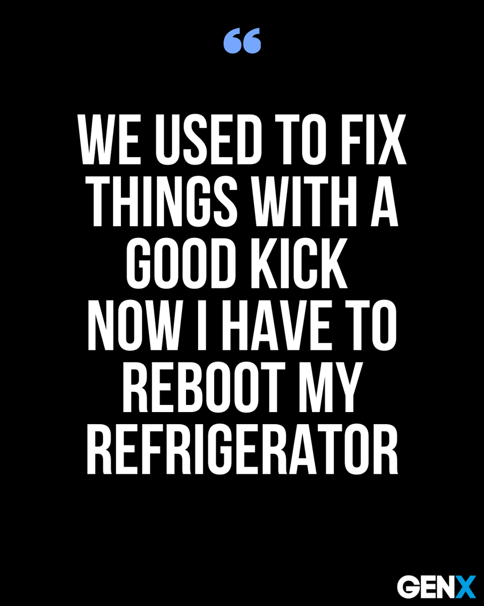 GenX's tweet photo. I miss when appliances only had three settings: High, Low, and Whack It Real Hard! #GenX https://t.co/ss8xPypize