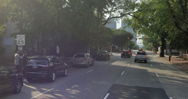 Boenau's tweet photo. Residents have lived a lifetime of car dependency, and they convince cities to give up public right-of-way for private storage. 

Some people expect their personal vehicle to be stored right in front of every place they travel, but there isn't space for that in a city context. https://t.co/NokOcFoQMz