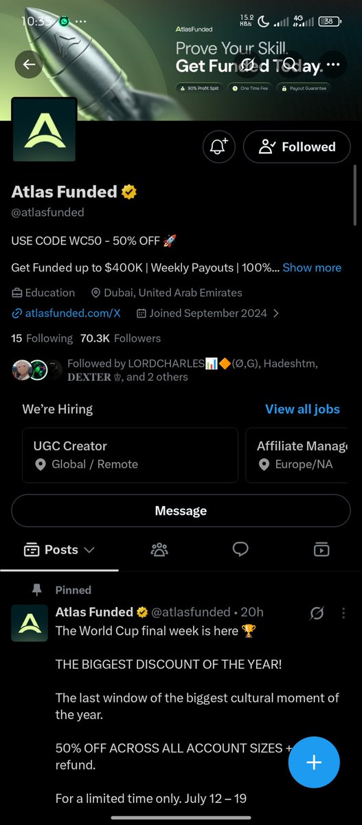 lordcharleesz's tweet photo. @Dexterity_001 @atlasfunded @atlas_futures @PipsCabal @pharmchidera
@woliagba__ipm
@charleswealthjr https://t.co/9wbkWB5Civ