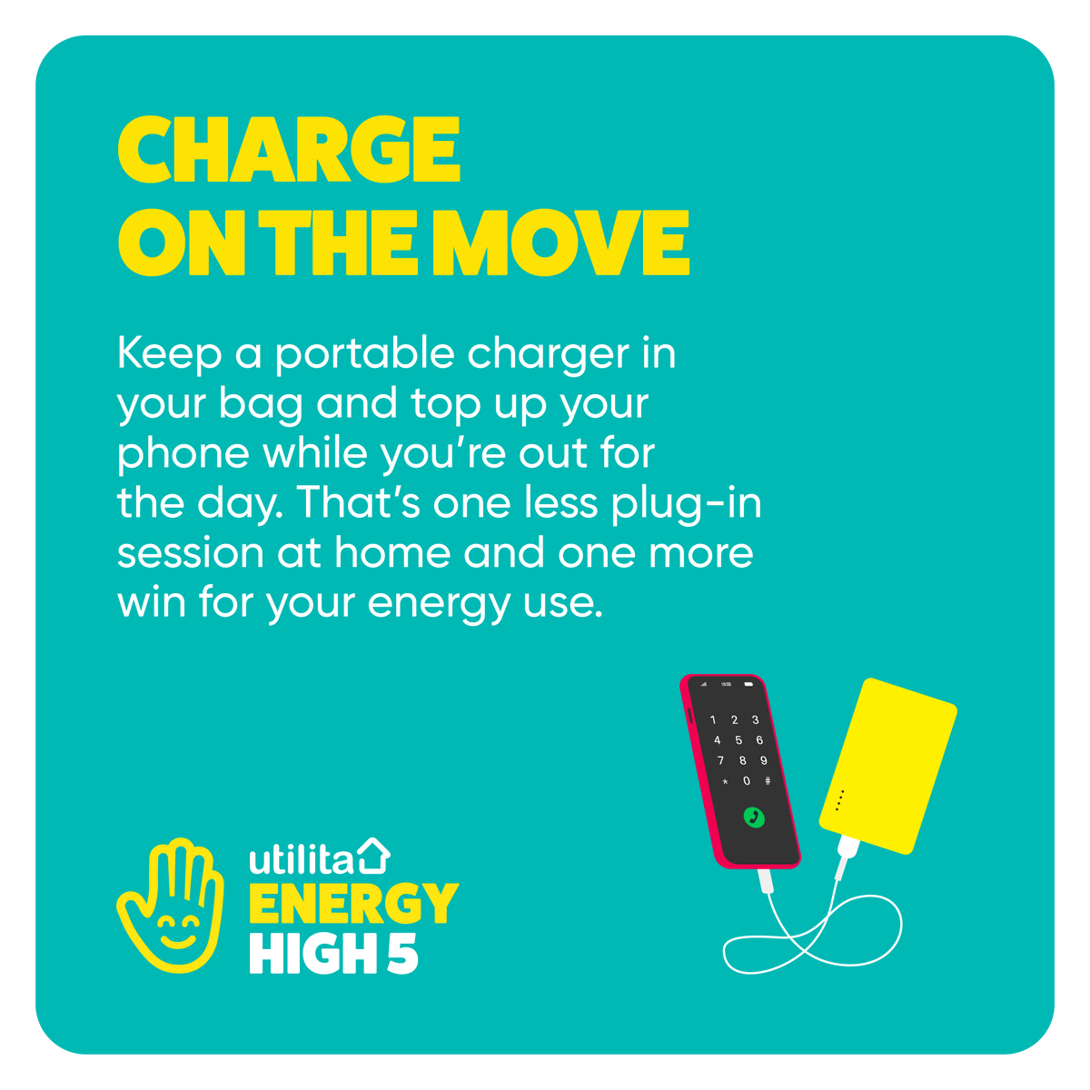 UtilitaEnergy's tweet photo. Summer plans? Take your money-saving habits with you ☀️
Whether you're out for the day or away from home, small changes can help keep your bills down while you're out and about.
Check out our practical #High5 tips to stay cool, save energy, and make the most of summer! https://t.co/5aJl2vXcGR