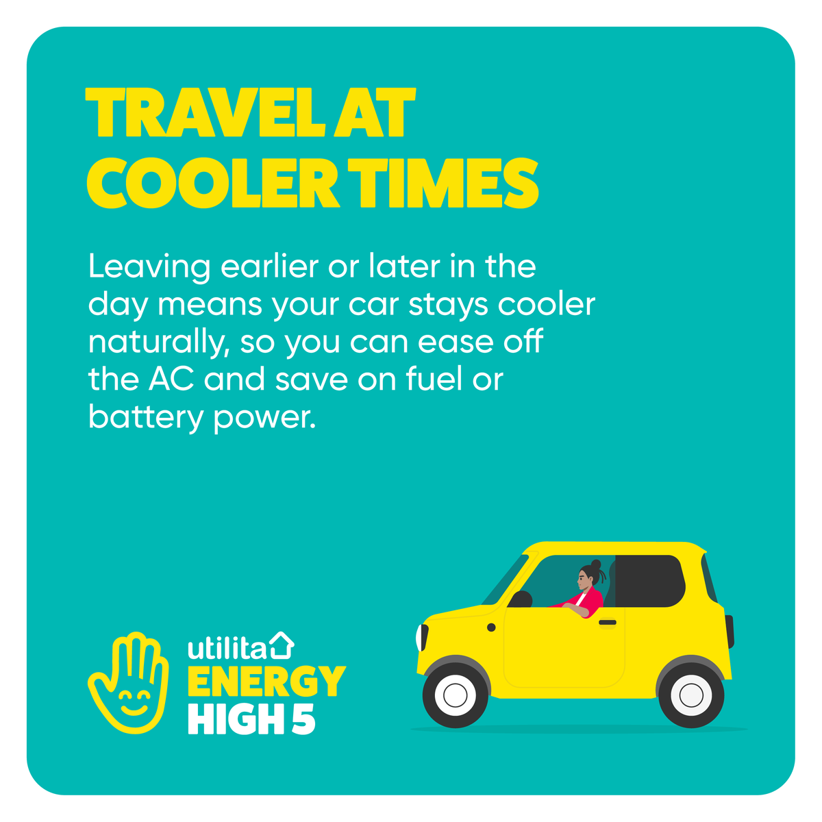 UtilitaEnergy's tweet photo. Summer plans? Take your money-saving habits with you ☀️
Whether you're out for the day or away from home, small changes can help keep your bills down while you're out and about.
Check out our practical #High5 tips to stay cool, save energy, and make the most of summer! https://t.co/5aJl2vXcGR