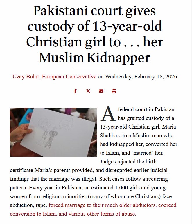 PaxNipponica's tweet photo. @ImtiazMadmood Remember to thank @bulutuzay_ for publicizing her story. An estimated 1000 minority girls are kidnapped and raped into forced marriages due to disgusting Islamic inspired sexual violence laws that give the victim to her captor. https://t.co/tV4WTZoOrj