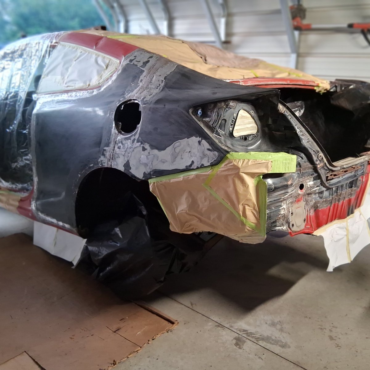 kovuonline's tweet photo. ready for primer -> then bondo. thanks to all who chimed in, i picked up some aerosol epoxy primer from o'reilly's. i'm pretty sure such a thing did not exist when i started doing body work, but paint tech has evolved. now even poors like can me have access to it. https://t.co/k75mFB7BhD