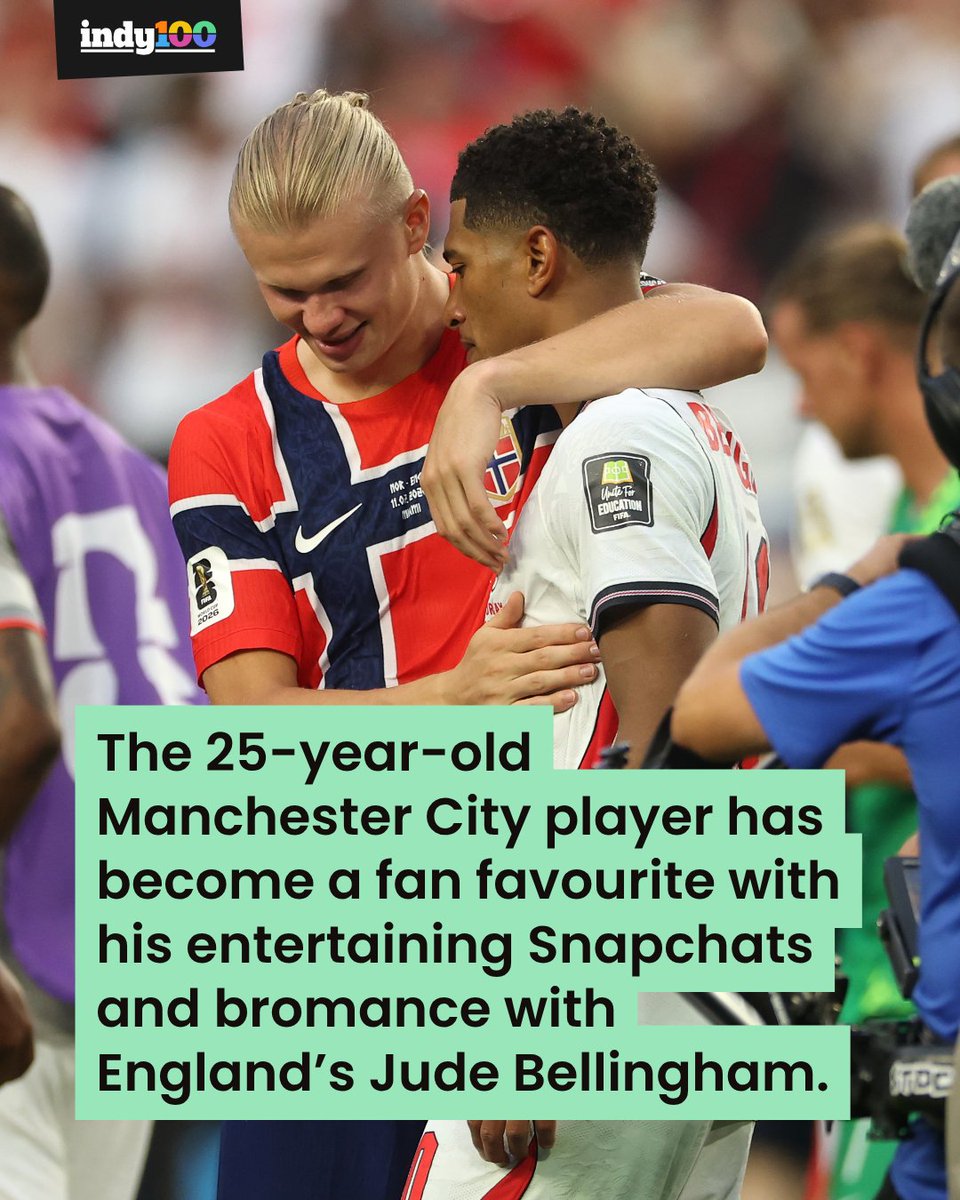 indy100's tweet photo. Erling Haaland returns to Norway with bizarre souvenir after World Cup exit ⚽

His World Cup hopes might be over, but everyone’s still talking about Norway’s Erling Haaland - and this whiskey that just sold out. https://t.co/mIahdcQ6u9