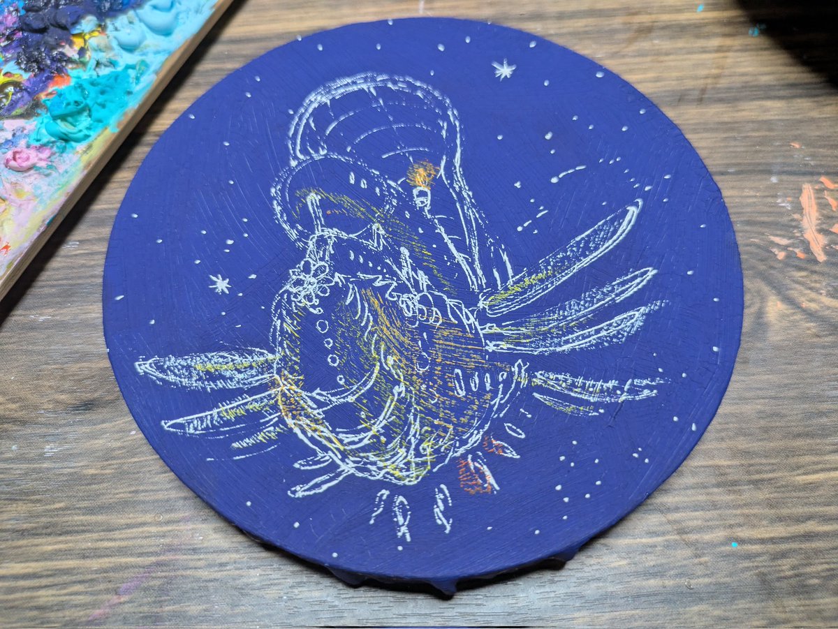 sorafune2523's tweet photo. 新しい作品描き始めました。個展まであと2週間。時間は限られてるけど、描けるだけ描くぞ！
#個展 #絵描きさんフォロバ #絵柄が好みって人にフォローされたいㅤ #絵 #イラストㅤㅤㅤ https://t.co/WGmmzFjwoX