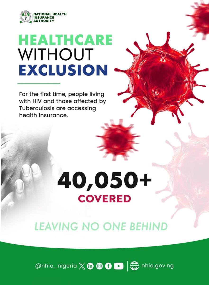 nhia_nigeria's tweet photo. 1/ Nigeria’s journey toward Universal Health Coverage (UHC) is not just about expanding health insurance coverage but building a system that protects the vulnerable, advances equity, and ensures no one is left behind.
@Fmohnigeria https://t.co/tYTc8WKNGY