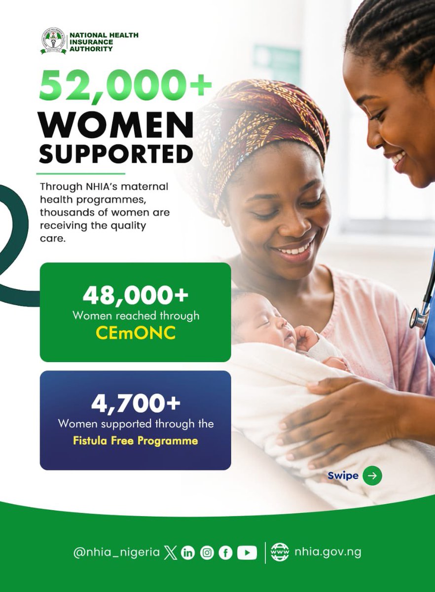 nhia_nigeria's tweet photo. 1/ Nigeria’s journey toward Universal Health Coverage (UHC) is not just about expanding health insurance coverage but building a system that protects the vulnerable, advances equity, and ensures no one is left behind.
@Fmohnigeria https://t.co/tYTc8WKNGY