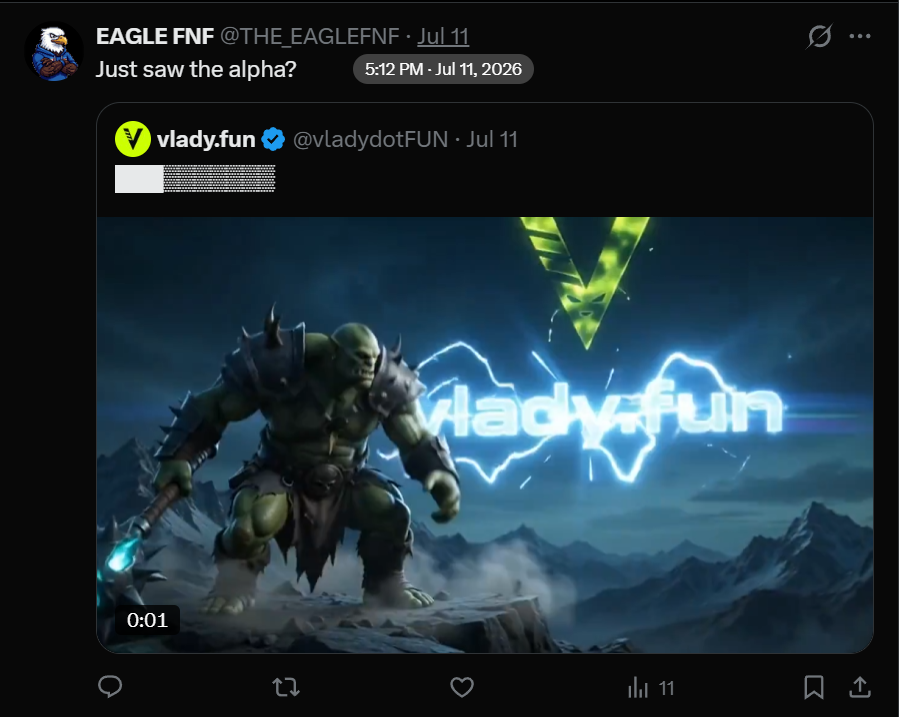 THE_EAGLEFNF's tweet photo. Check the time of my post
So @vladdydotfun literally steal the name and also domain but they actually failed

SCAM project domain https://t.co/v46Qv0M3z4
OG project domain https://t.co/hHXSYHE3x0

Scam X handle @vladdydotfun 
OG X Handle @vladydotFUN https://t.co/MYbMPqLjGh