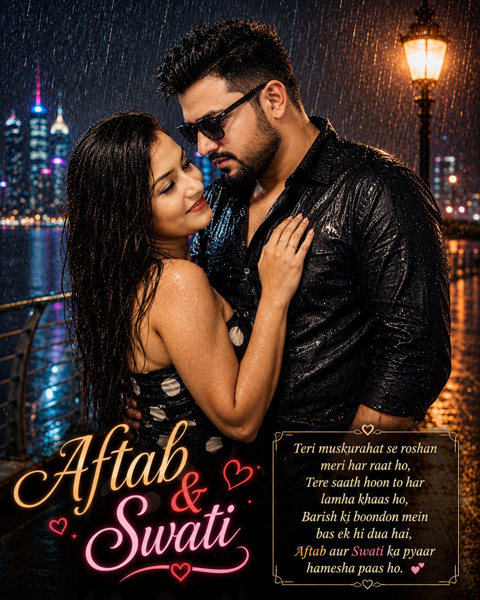 AftabSiddia7's tweet photo. “Shehar ki roshniyaan bhi feeki lagti hain,

Jab tum mere itne kareeb hoti ho…

Barish bhi us pal mohabbat lagne lagti hai.” ☔❤️✨ https://t.co/8d0gE2AQ0B