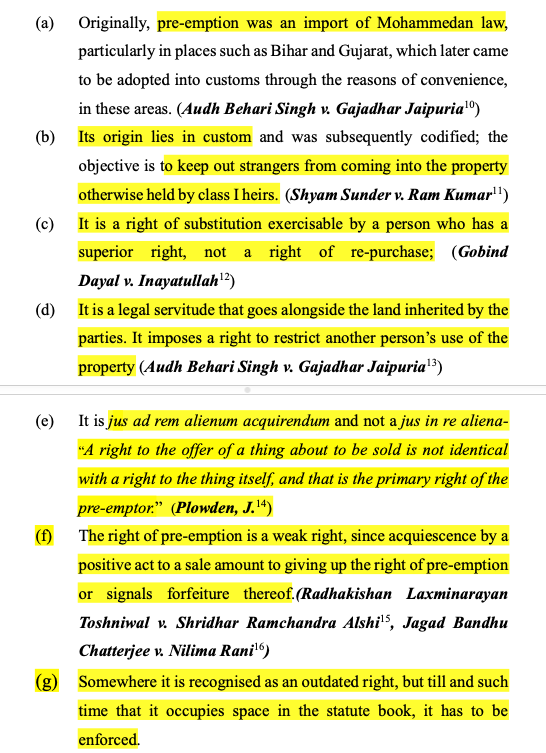 CiteCase's tweet photo. What is right to pre-emption?